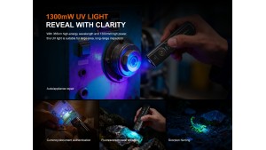 Fenix E06R Pro - Lanternă EDC Flat - 1600 Lumeni - 160 Metri - Black